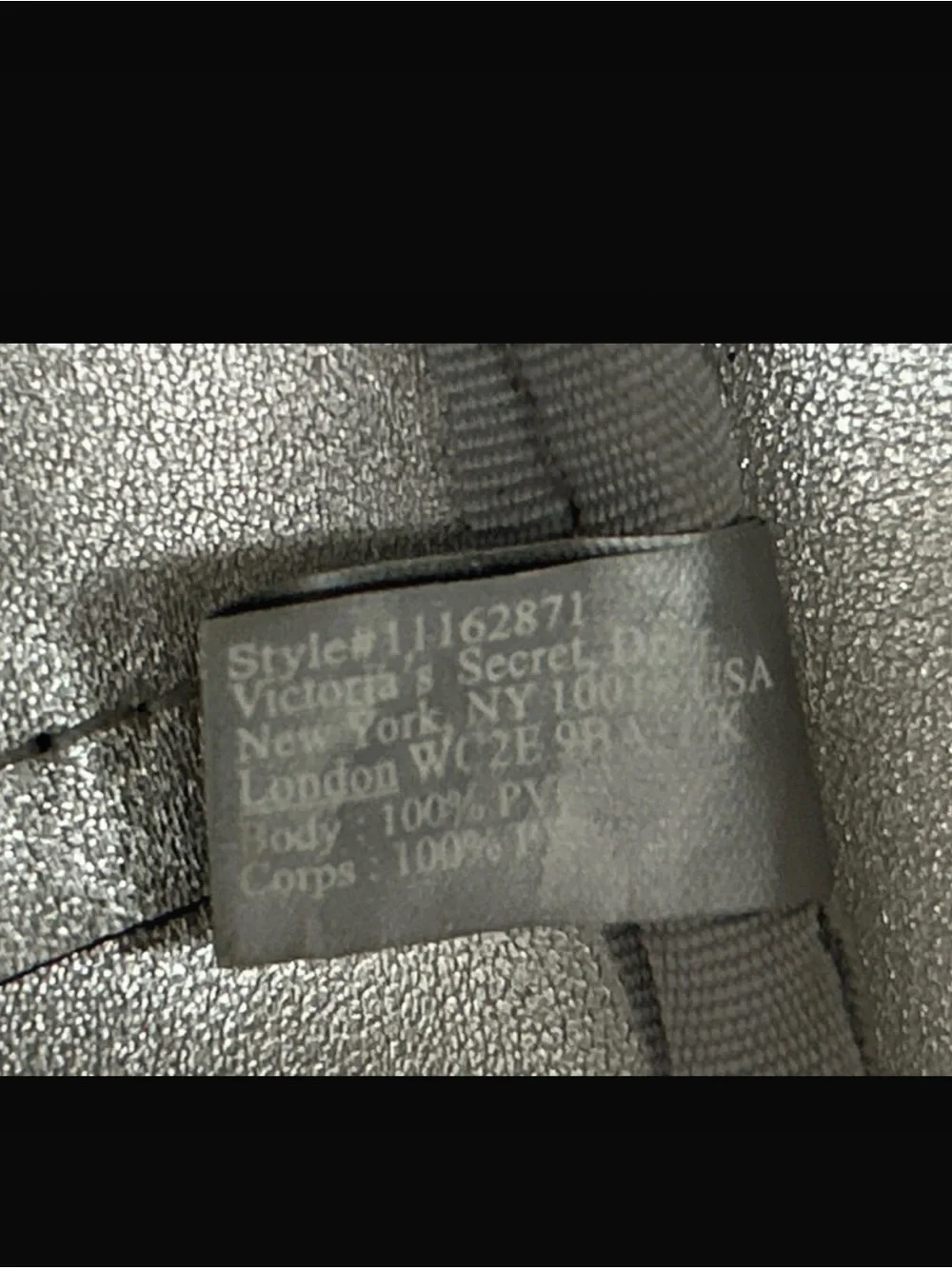 Victoria's Secret Black Leather Tote with Silver Tassel